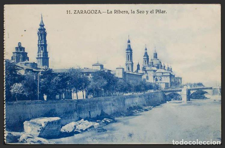 Postales: Zaragoza. ZARAGOZA. La Ribera, la Seo y el Pilar. - Foto 1