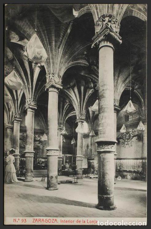 Postales: Zaragoza. ZARAGOZA. Interior de la Lonja. - Foto 1