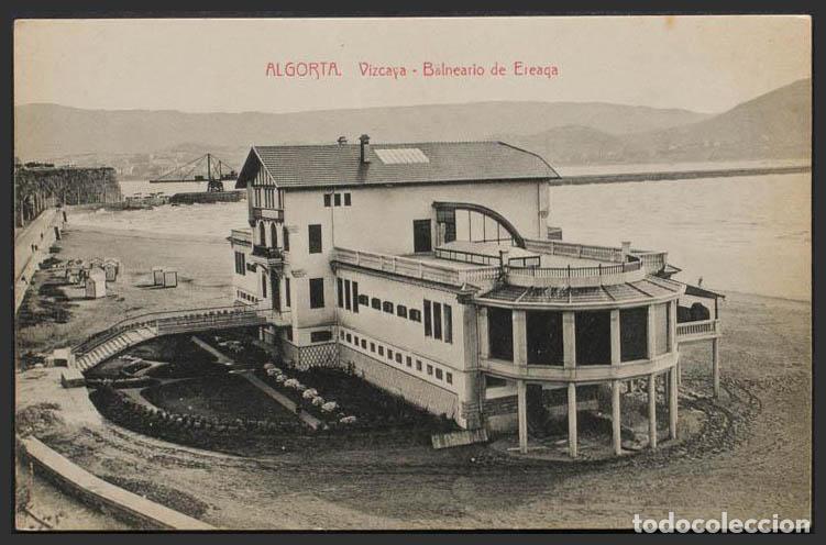 Postales: Vizcaya. ALGORTA. Balneario de Ereaga. - Foto 1