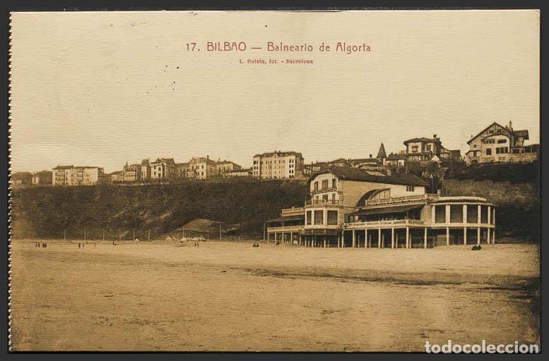 Postales: Vizcaya. ALGORTA. Balneario. - Foto 1