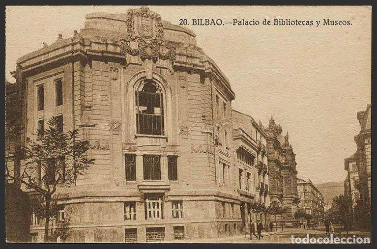 Postales: Vizcaya. BILBAO. Palacio de Bibliotecas y Museos. - Foto 1