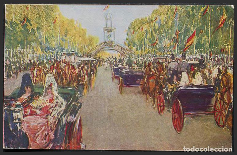 Postales: Sevilla. SEVILLA. Paseo de coches.