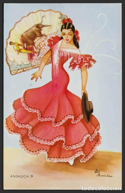 Postales: Otros Apartados. ANDALUCIA. Trajes regionales. Elsi Gumier. N&ordm; 39