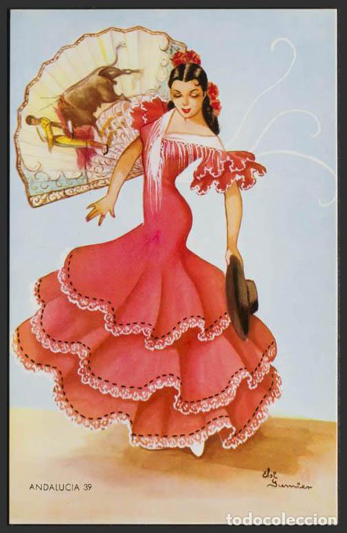 Postales: Otros Apartados. ANDALUCIA. Trajes regionales. Elsi Gumier. N&ordm; 39
