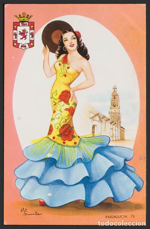 Postales: Otros Apartados. ANDALUCIA. Trajes regionales. Elsi Gumier. N&ordm; 73