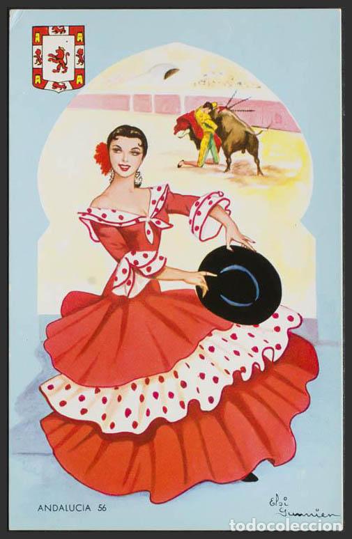 Postales: Otros Apartados. ANDALUCIA. Trajes regionales. Elsi Gumier. N&ordm; 56