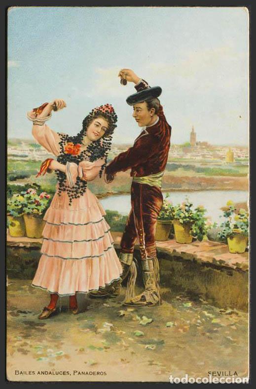 Postales: Sevilla. Bailes andaluces. Panaderos. - Foto 1