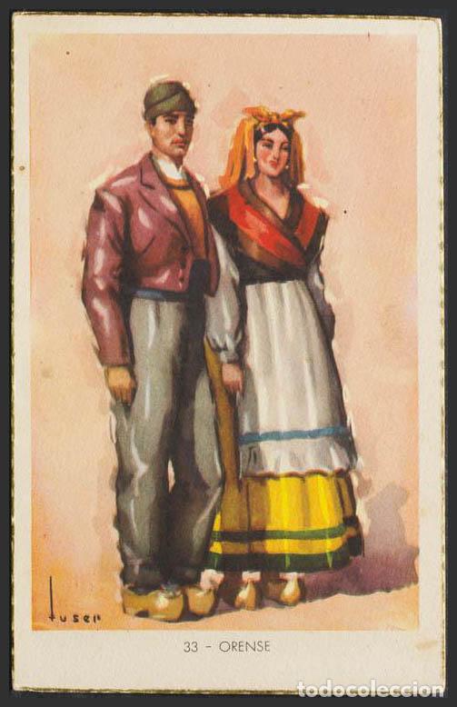 Postales: Orense. Trajes regionales. - Foto 1