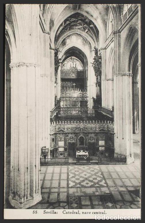 Postales: Sevilla. SEVILLA. Catedral. Nave central. - Foto 1
