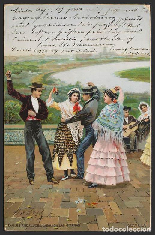 Postales: Sevilla. Bailes andaluces. Seguidillas gitanas. - Foto 1