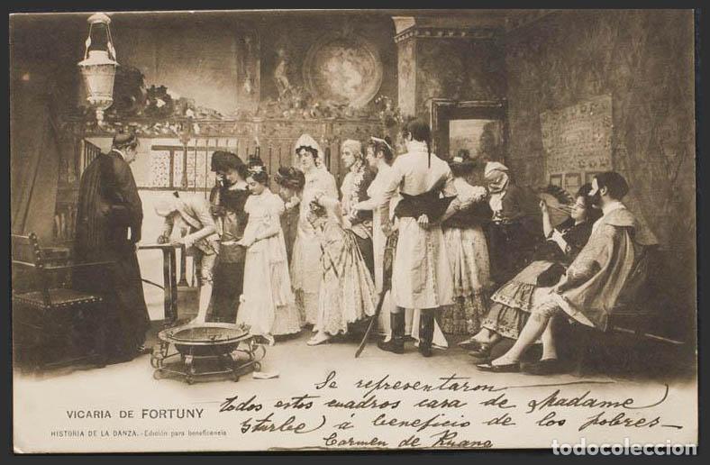 Postkarten: Otros Apartados. Historia de la Danza. Edici&oacute;n para beneficiencia. Hauser y Menet. Vicar&iacute;a de Fortun