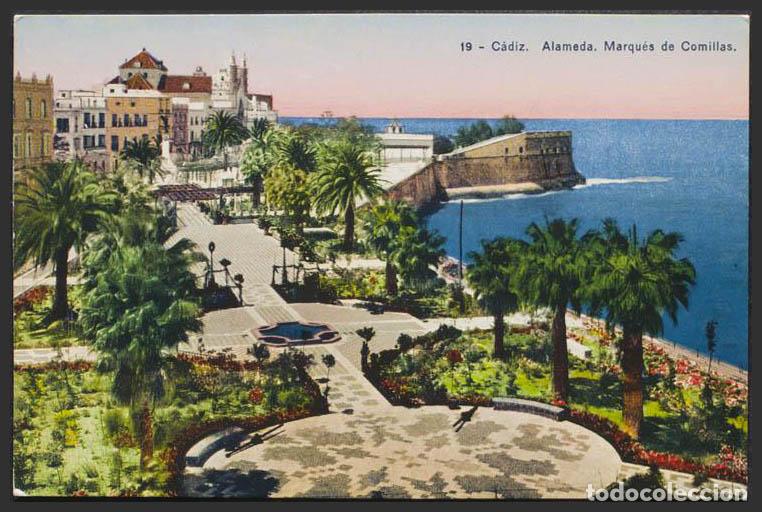 Postales: C&aacute;diz. CADIZ. Alameda Marqu&eacute;s de Comillas. - Foto 1