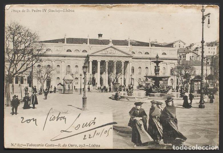 Postales: Portugal. LISBOA. Pra&ccedil;a de D. Pedro IV. - Foto 1