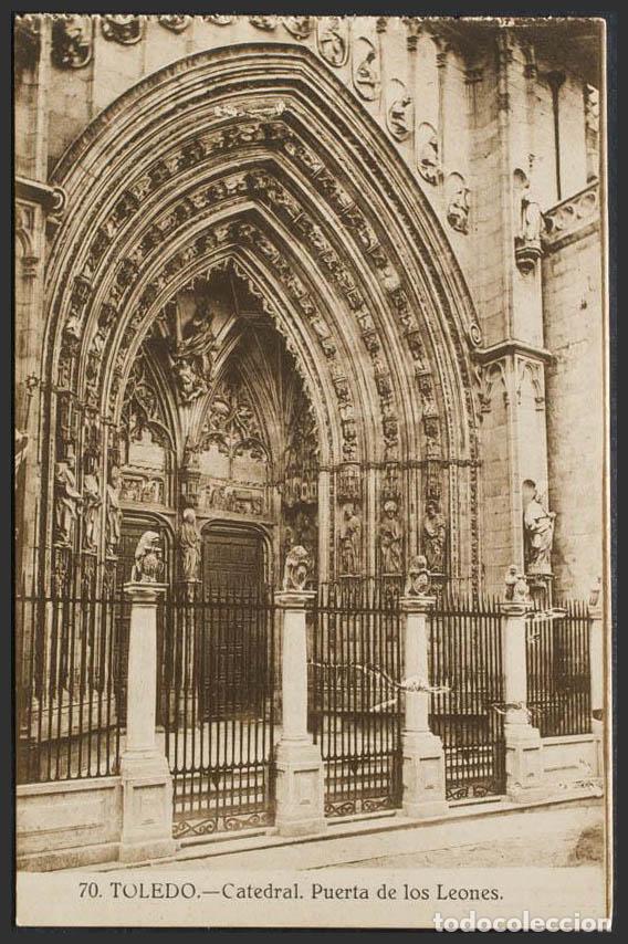 Postales: Toledo. TOLEDO. La Catedral. Puerta de los Leones. - Foto 1