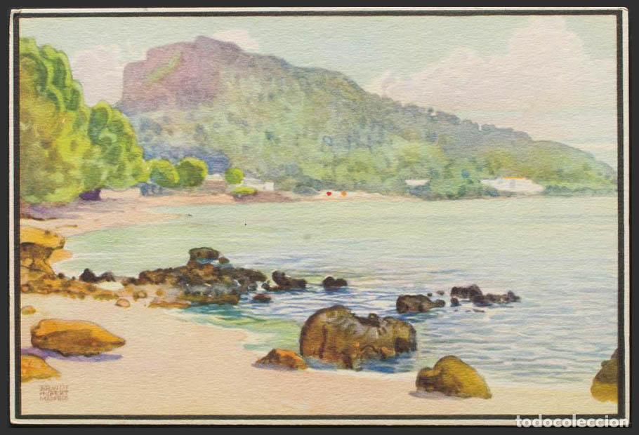 Postales: Baleares. MALLORCA. Formentor. La playa con el Hotel. - Foto 1
