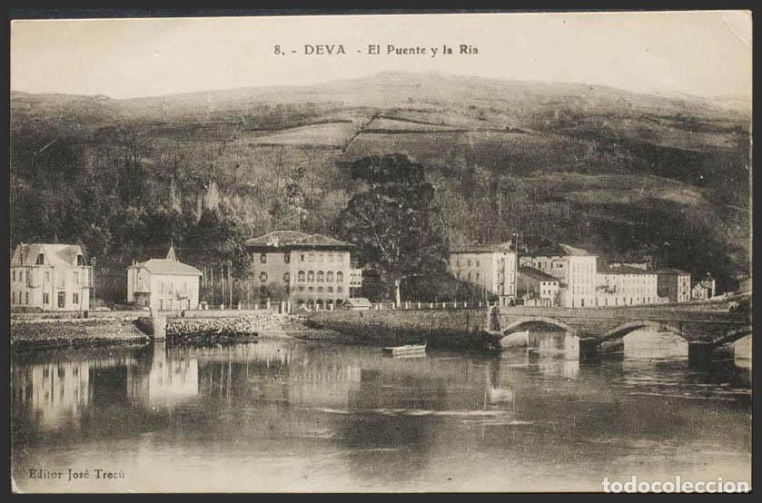 Postales: Asturias. DEVA. El Puente y la R&iacute;a. - Foto 1