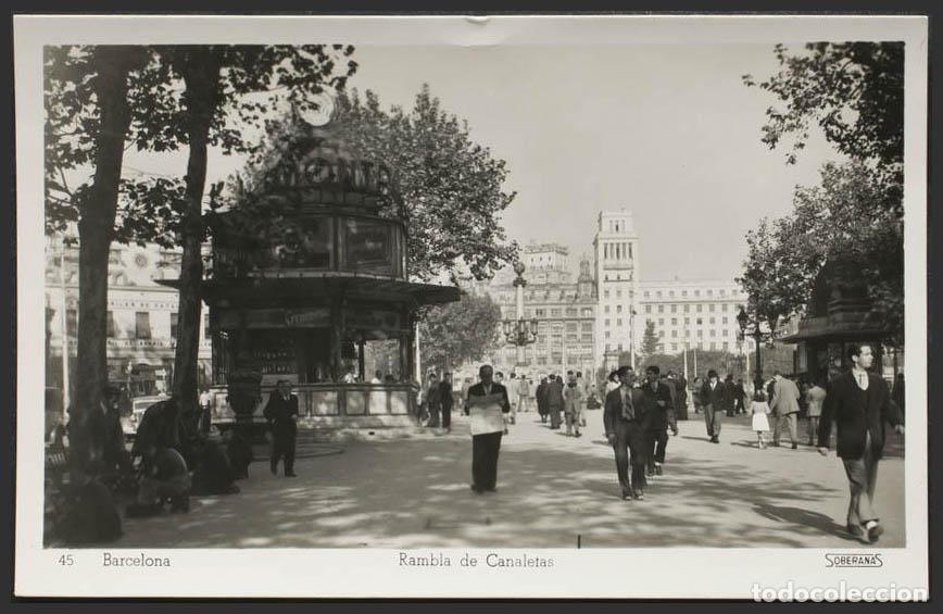 Postales: Barcelona. BARCELONA. Rambla de Canaletas. - Foto 1