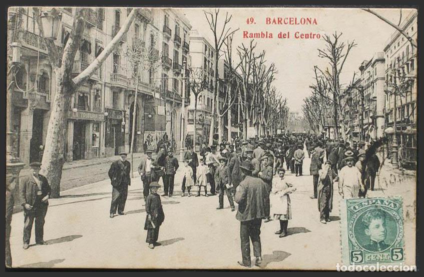 Postales: Barcelona. BARCELONA. Rambla del Centro. - Foto 1