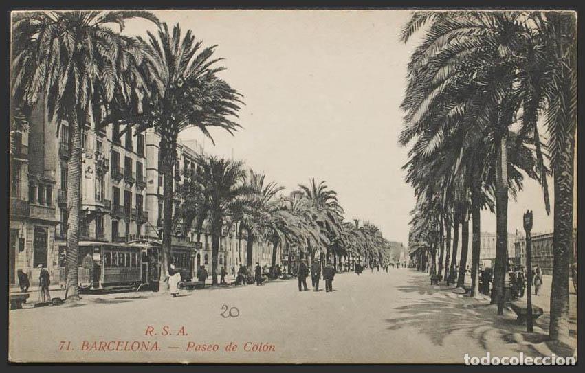 Postales: Barcelona. BARCELONA. Paseo de Col&oacute;n. - Foto 1