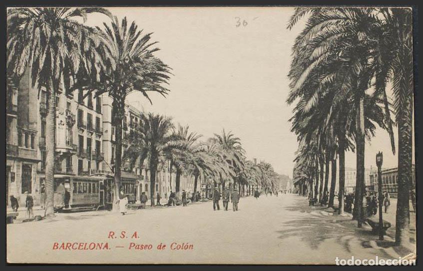Postales: Barcelona. BARCELONA. Paseo de Col&oacute;n. - Foto 1