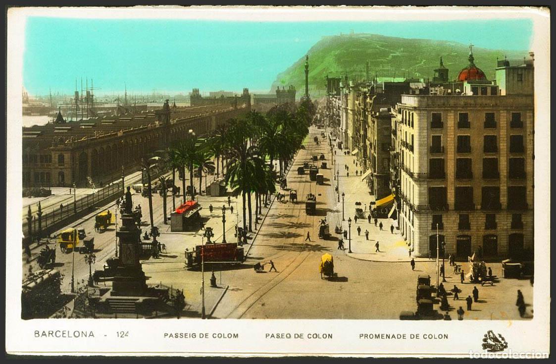 Postales: Barcelona. BARCELONA. Paseo de Col&oacute;n. - Foto 1