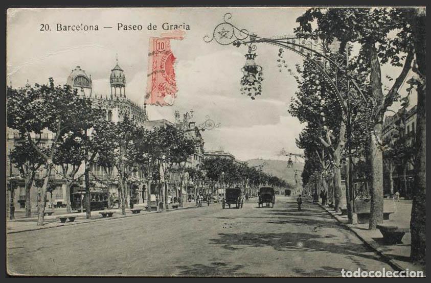 Postales: Barcelona. BARCELONA. Paseo de Gracia. - Foto 1
