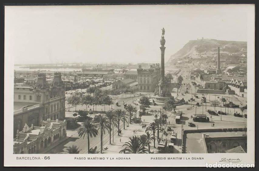 Postales: Barcelona. BARCELONA. Paseo Mar&iacute;timo y la Aduana. - Foto 1