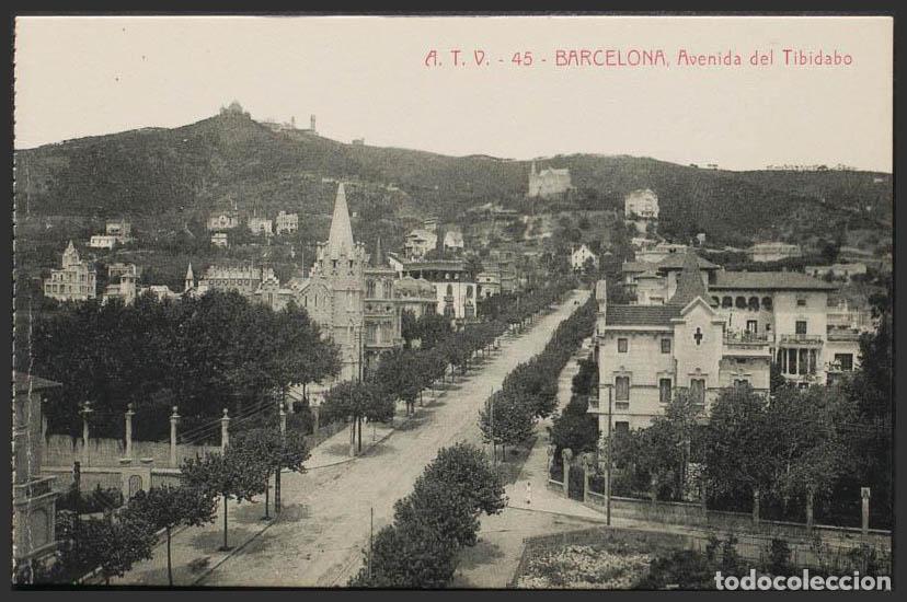 Postales: Barcelona. BARCELONA. Avenida del Tibidabo. - Foto 1