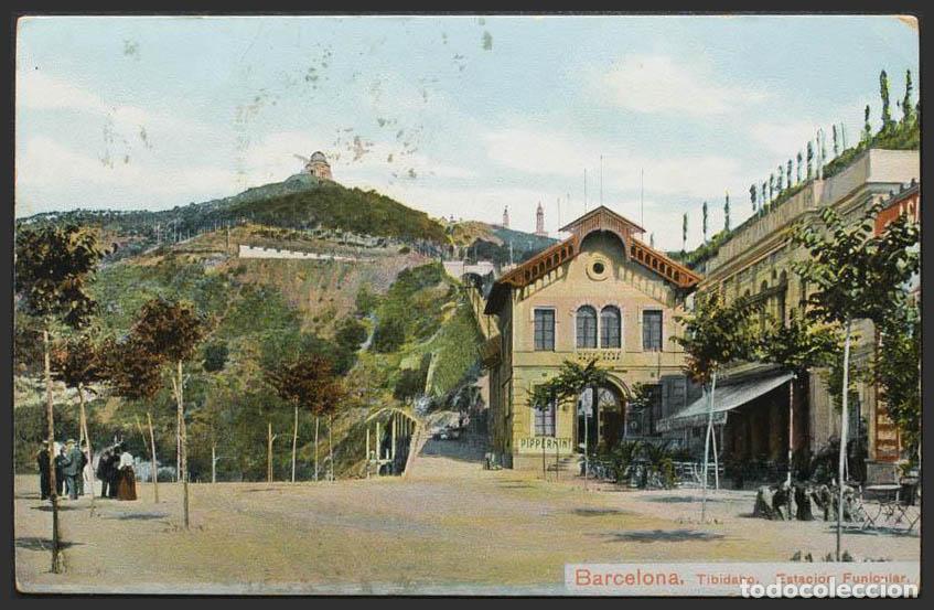 Postales: Barcelona. BARCELONA. Estaci&oacute;n del Funicular al Tibidabo. - Foto 1