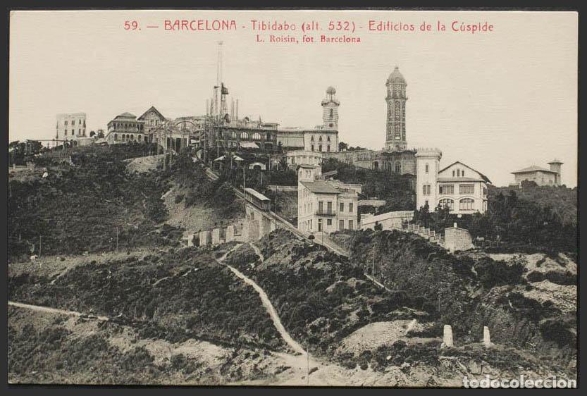 Postales: Barcelona. BARCELONA. Tibidabo. Edificios de la C&uacute;spide. Roisin N&ordm;59. - Foto 1