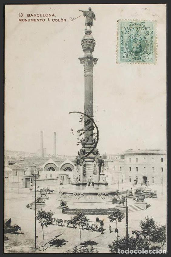Postales: Barcelona. BARCELONA. Monumento a Col&oacute;n. - Foto 1