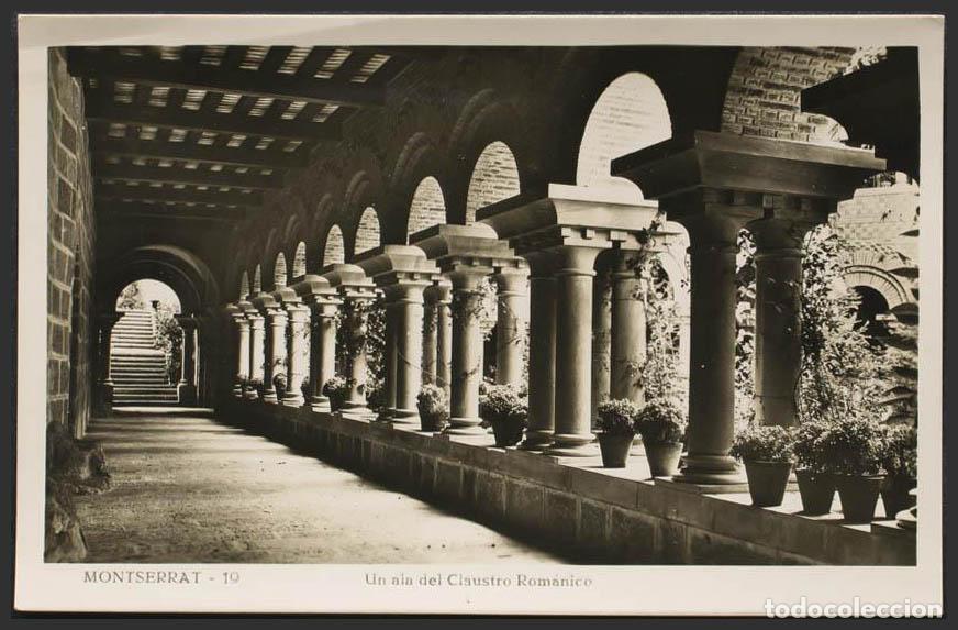 Postales: Barcelona. MONTSERRAT. Un ala del Claustro Rom&aacute;ntico. - Foto 1