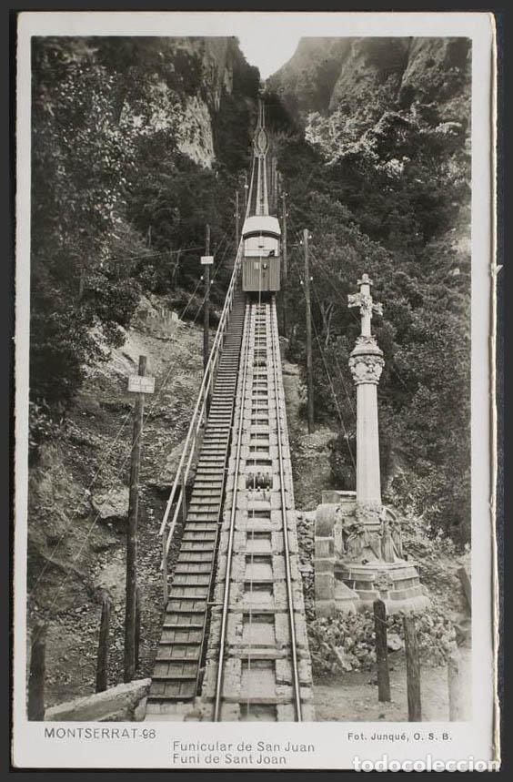 Postales: Barcelona. MONTSERRAT. Funicular de San Juan. - Foto 1