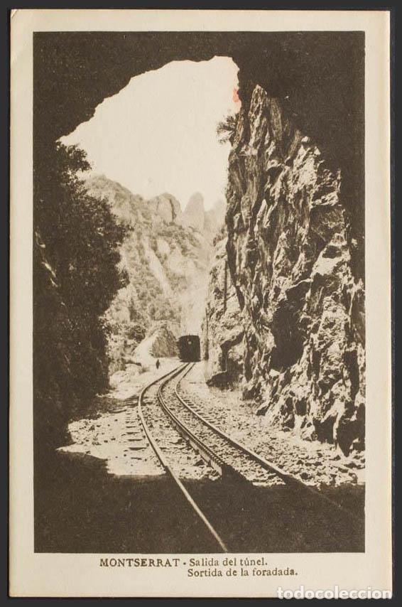 Postales: Barcelona. MONTSERRAT. Salida del t&uacute;nel. - Foto 1