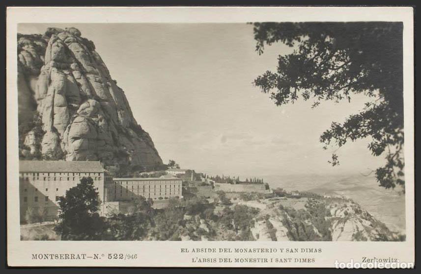Postales: Barcelona. MONTSERRAT. Abside de la Bas&iacute;lica y San Dimas. - Foto 1
