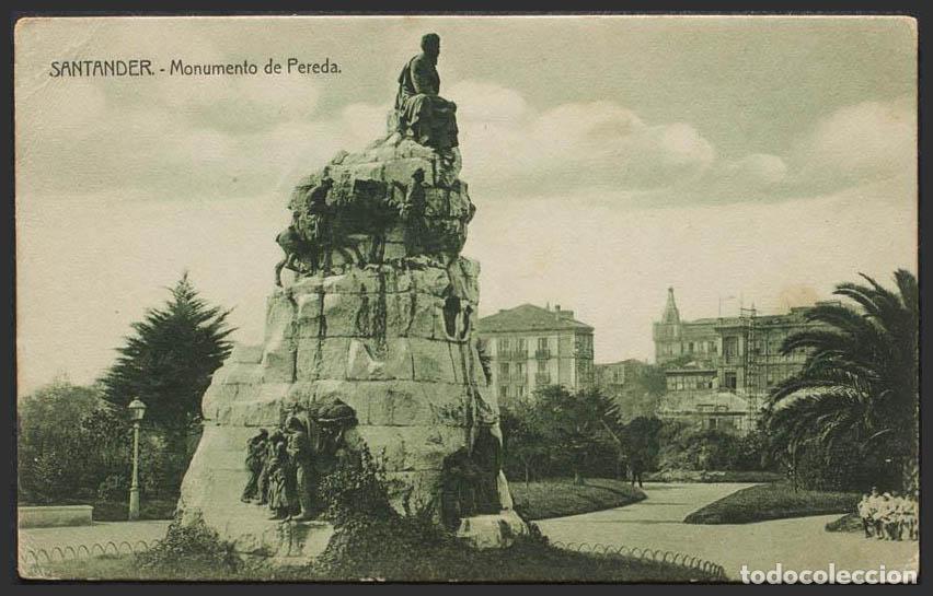Postales: Cantabria. SANTANDER. Monumento de Pereda. - Foto 1