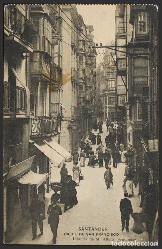 Postales: Cantabria. SANTANDER. Calle de San Francisco. - Foto 1