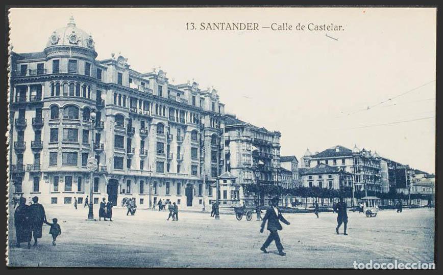 Postales: Cantabria. SANTANDER. Calle de Castelar. - Foto 1