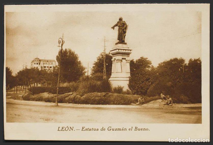 Postales: Le&oacute;n. LEON. Estatua de Guzm&aacute;n el Bueno. - Foto 1