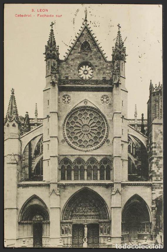 Postales: Le&oacute;n. LEON. Catedral. Fachada sur. - Foto 1
