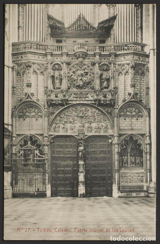 Postales: Toledo. TOLEDO. Catedral. Puerta interior de los Leones. - Foto 1