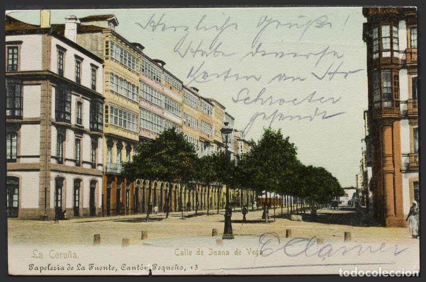 Postales: Coru&ntilde;a. LA CORU&Ntilde;A. Calle Juana de Vega. - Foto 1