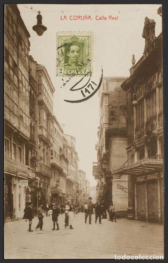 Postales: Coru&ntilde;a. LA CORU&Ntilde;A. Calle Real. - Foto 1
