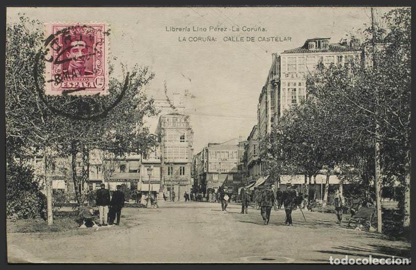 Postales: Coru&ntilde;a. LA CORU&Ntilde;A. Calle de Castelar. - Foto 1