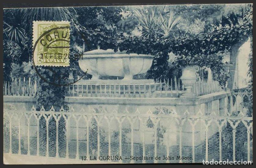 Postales: Coru&ntilde;a. LA CORU&Ntilde;A. Sepultura de John Moore. - Foto 1