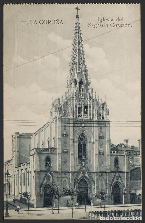 Postales: Coru&ntilde;a. LA CORU&Ntilde;A. Iglesia del Sagrado Coraz&oacute;n. - Foto 1