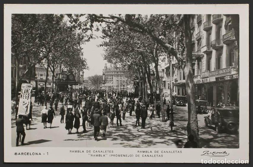 Postales: Barcelona. BARCELONA. Rambla de Canaletas. - Foto 1
