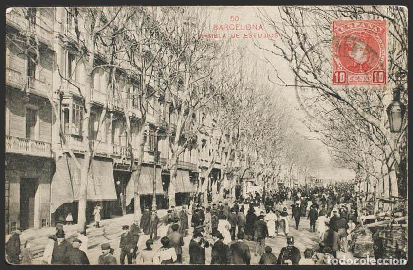 Postales: Barcelona. BARCELONA. Rambla de Estudios. - Foto 1