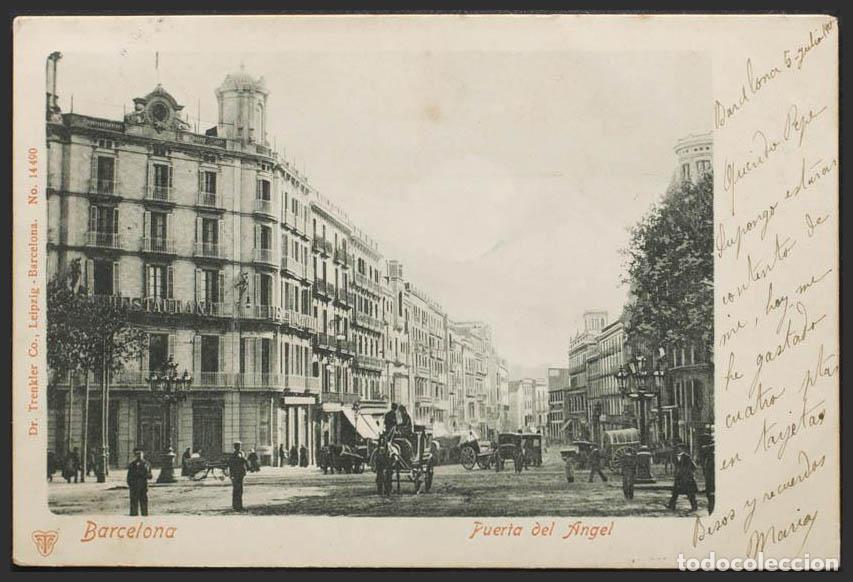 Postales: Barcelona. BARCELONA. Puerta del Angel. - Foto 1