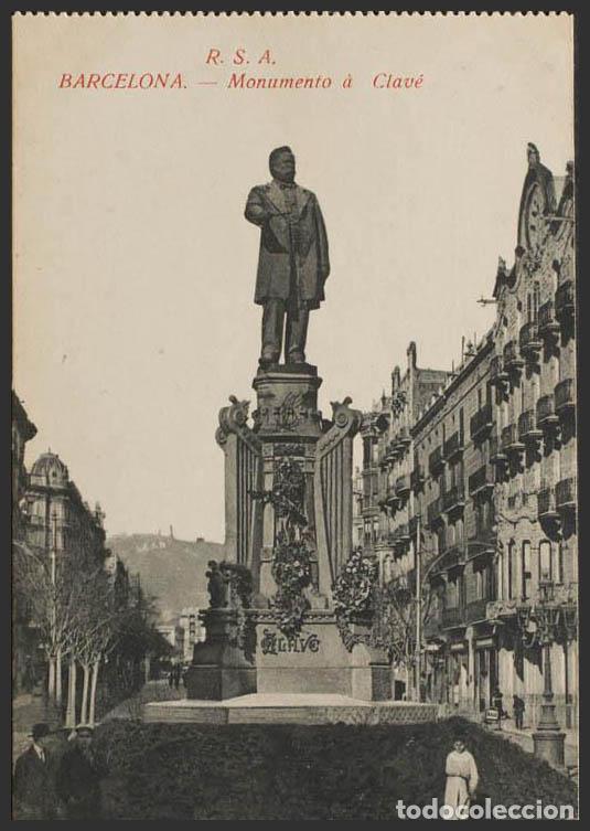 Postales: Barcelona. BARCELONA. Monumento a Clav&eacute;. - Foto 1